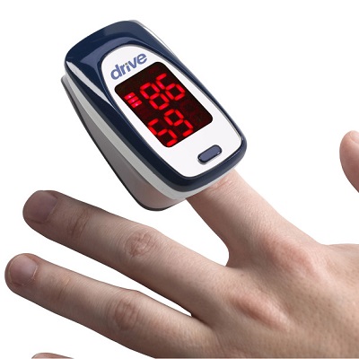 Photograph of Fingertip Pulse Oximeter in use