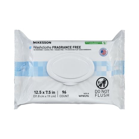 Personal Cleansing Wipes - Fragrance-Free Washcloths by McKesson