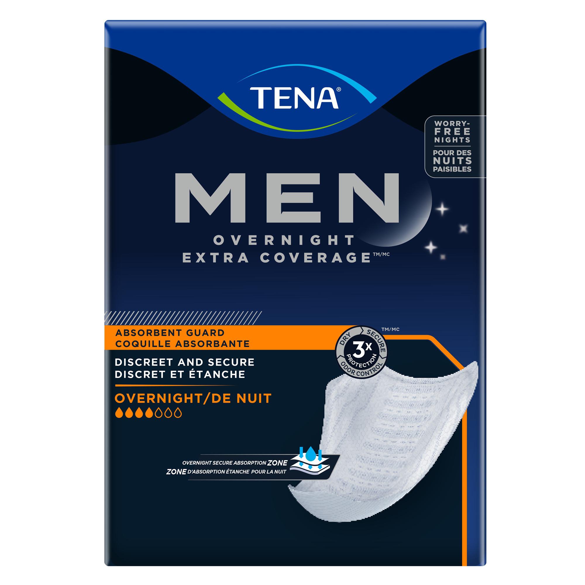 TENA Men Overnight Extra Coverage Guards