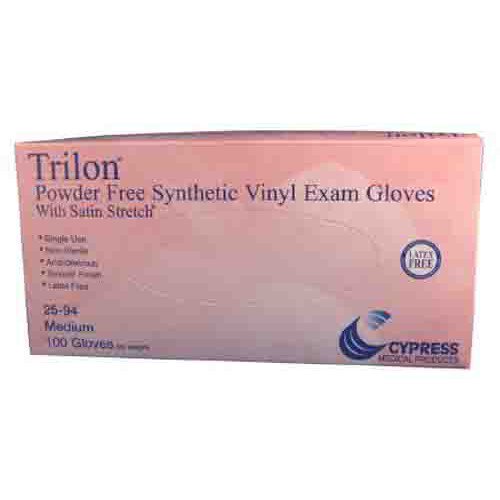 Trilon Smooth Vinyl Exam Gloves - Powder Free