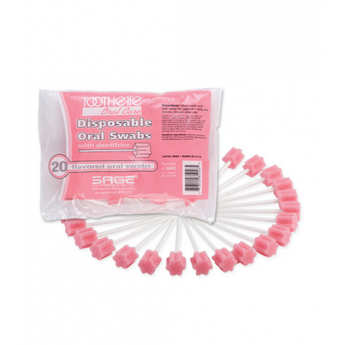 Toothette&reg; Disposable Oral Swabs w/ Mint Dentifrice