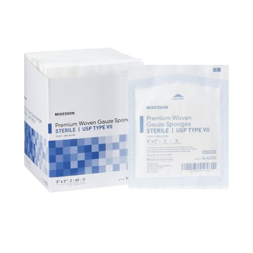 McKesson 16-42332 Gauze Sponges 3x3 Inch 12 Ply - Sterile