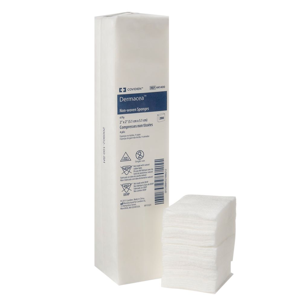 Dermacea 441400 Non-Woven Sponges 2x2 Inch 4 Ply