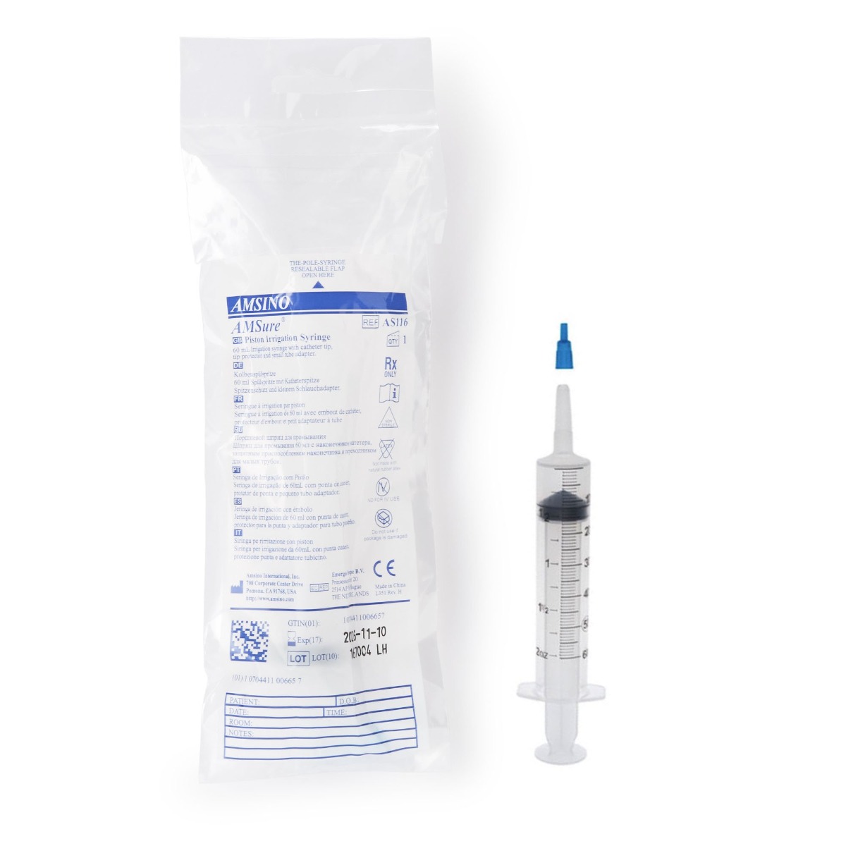 Pole Syringe 60cc with I.V. Bag