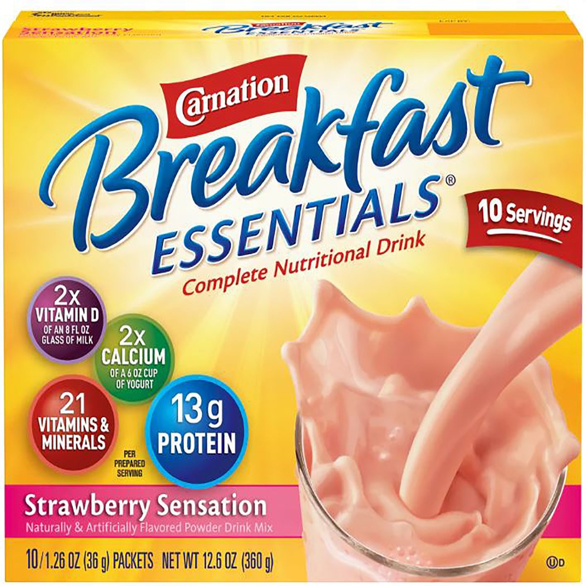 Carnation Breakfast Essentials Oral Supplement 36 Gram - 5000048650