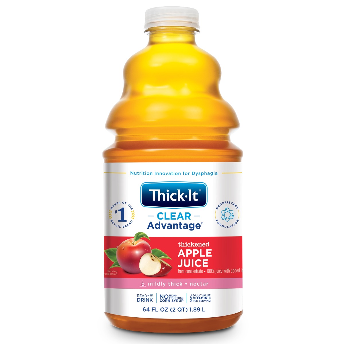 Thick-It Clear Advantage Apple Juice, 64 oz - Level 2, Mildly Thick