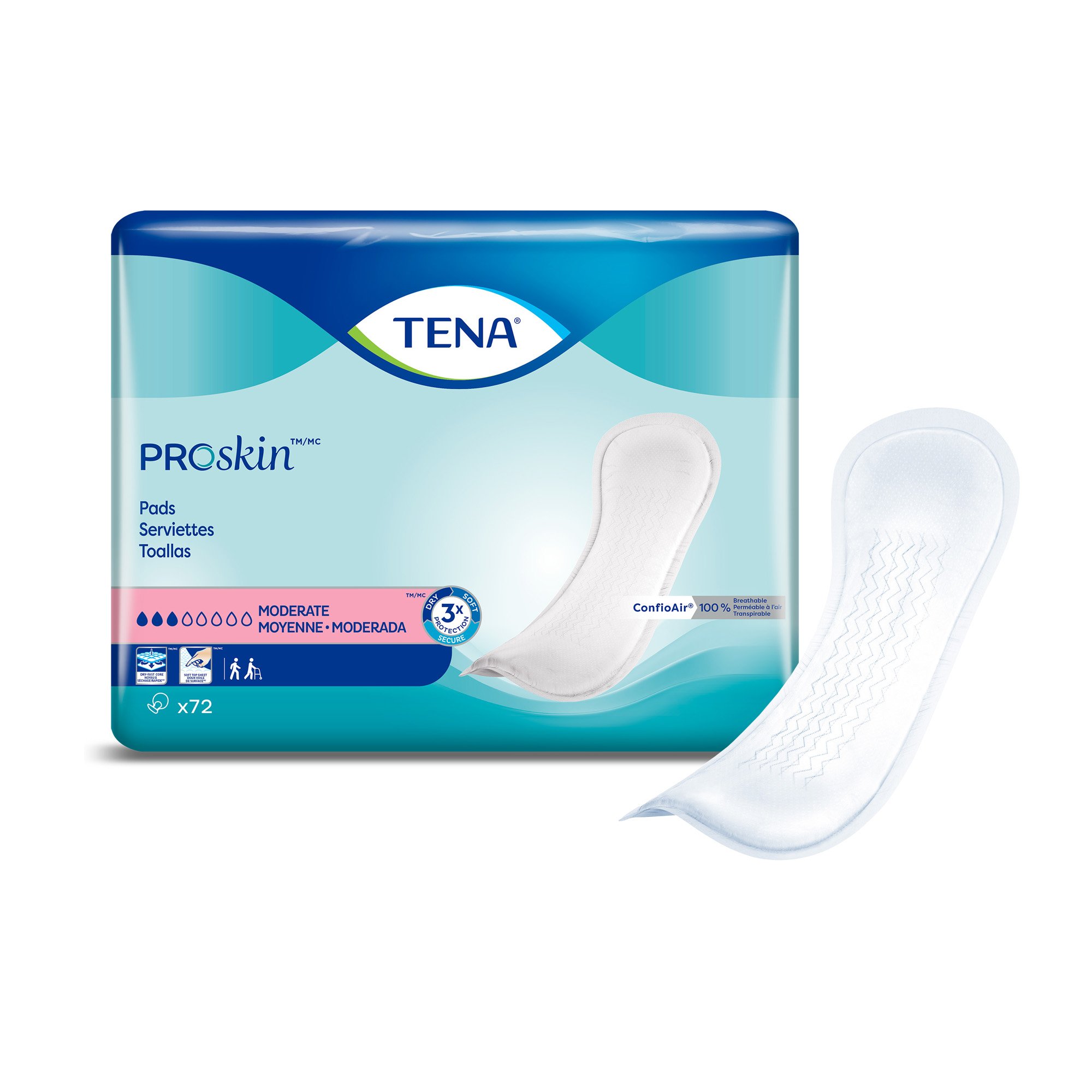 TENA Pro Skin Pads, Moderate Absorbency