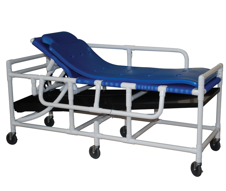 Durable PVC Gurney with Hard Shell Drain Pan