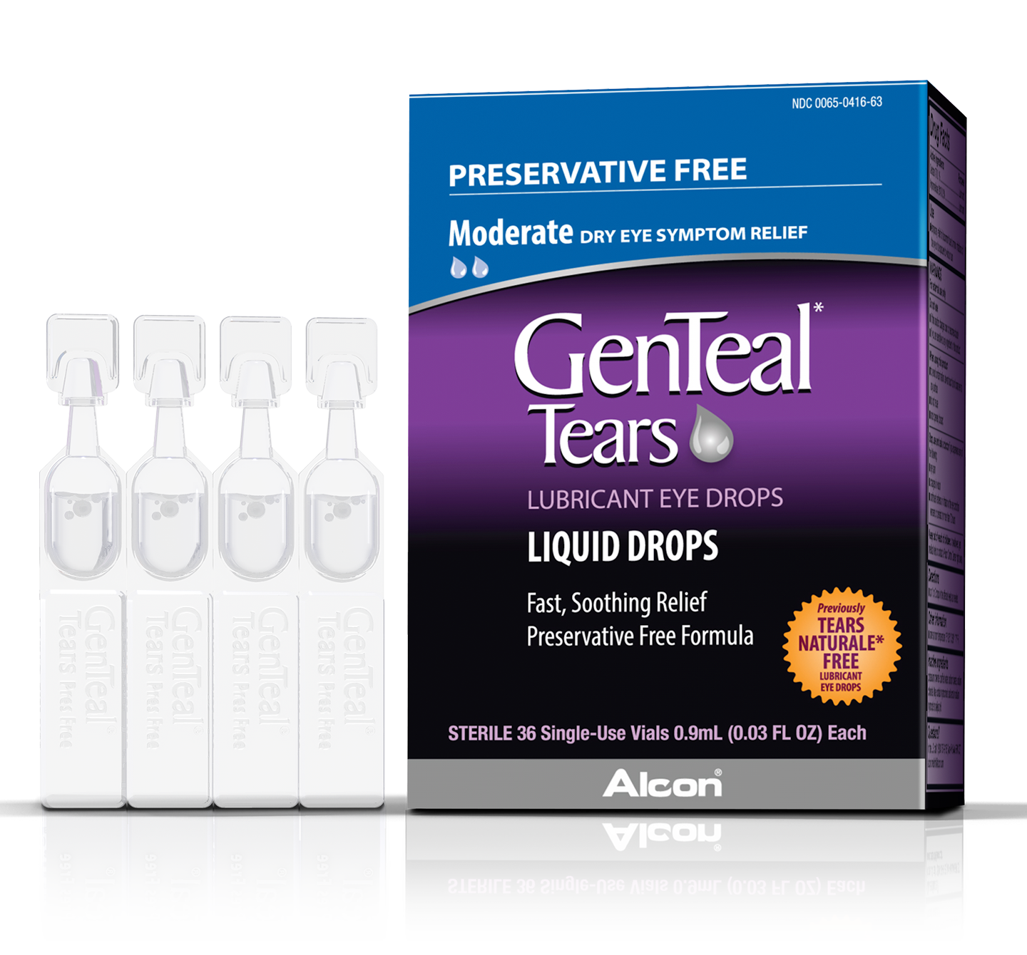 GenTeal Tears Preservative Free Moderate Liquid Drops - 0.9 mL Vials