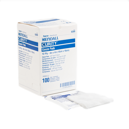 Covidien Curity 4 x 4 Inch Gauze Pad 12 Ply, Sterile - 6309