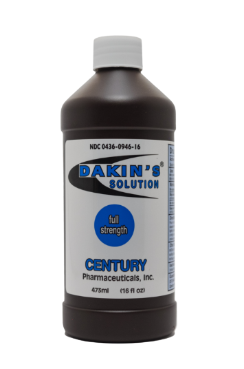 Century Pharmaceuticals Dakins Solution - Quarter, Half, & Full Strength