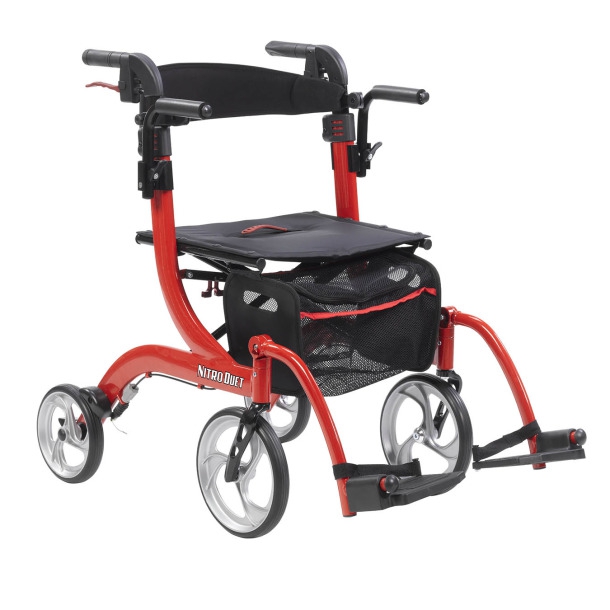 Drive Medical Nitro Duet Rollator and Transport Chair (RTL10266DT)