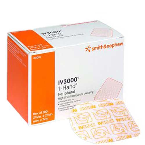 Smith & Nephew IV3000 for Central Line, PICC, Peripheral, or Epidural Moisture Responsive Catheter Dressing