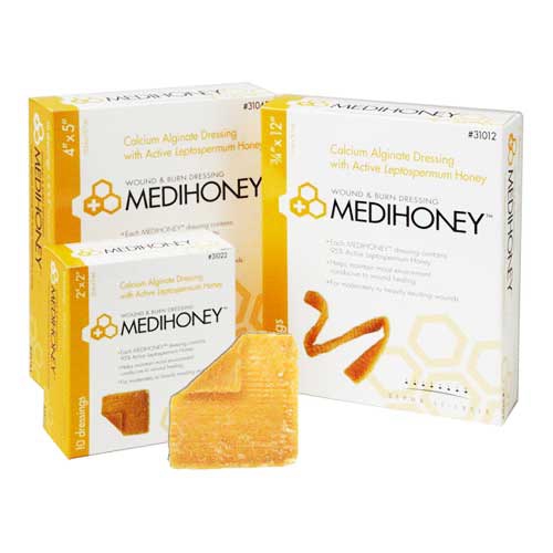 Derma Sciences MediHoney Calcium Alginate Dressing / Rope by