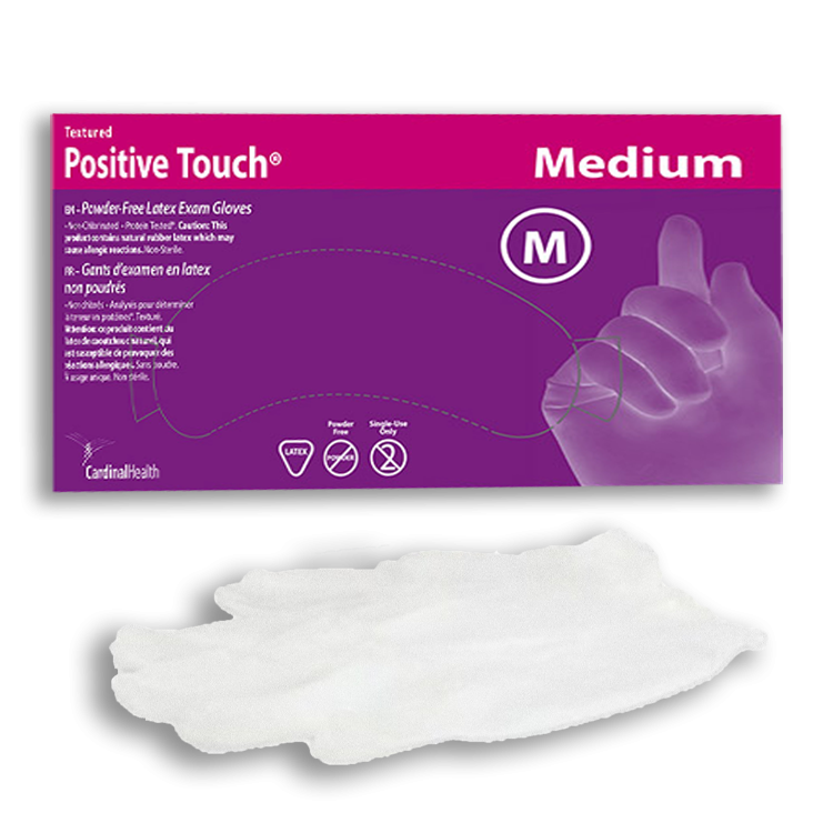 Cardinal Health Positive Touch Latex Exam Gloves Powder Free - Non-Sterile