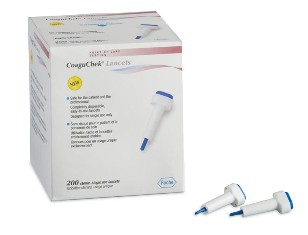 CoaguChek XS Lancets - 1.8mm Depth, 23 Gauge Retractable Needle