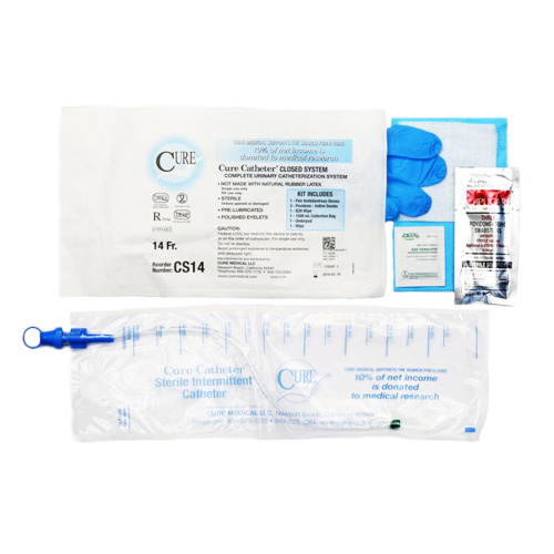 Cure Catheter Closed System Kits and Singles