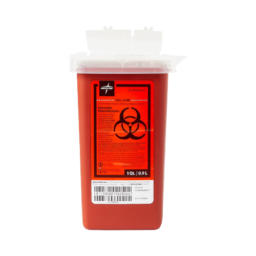 Medline Sharps Container Biohazard 1 quart container