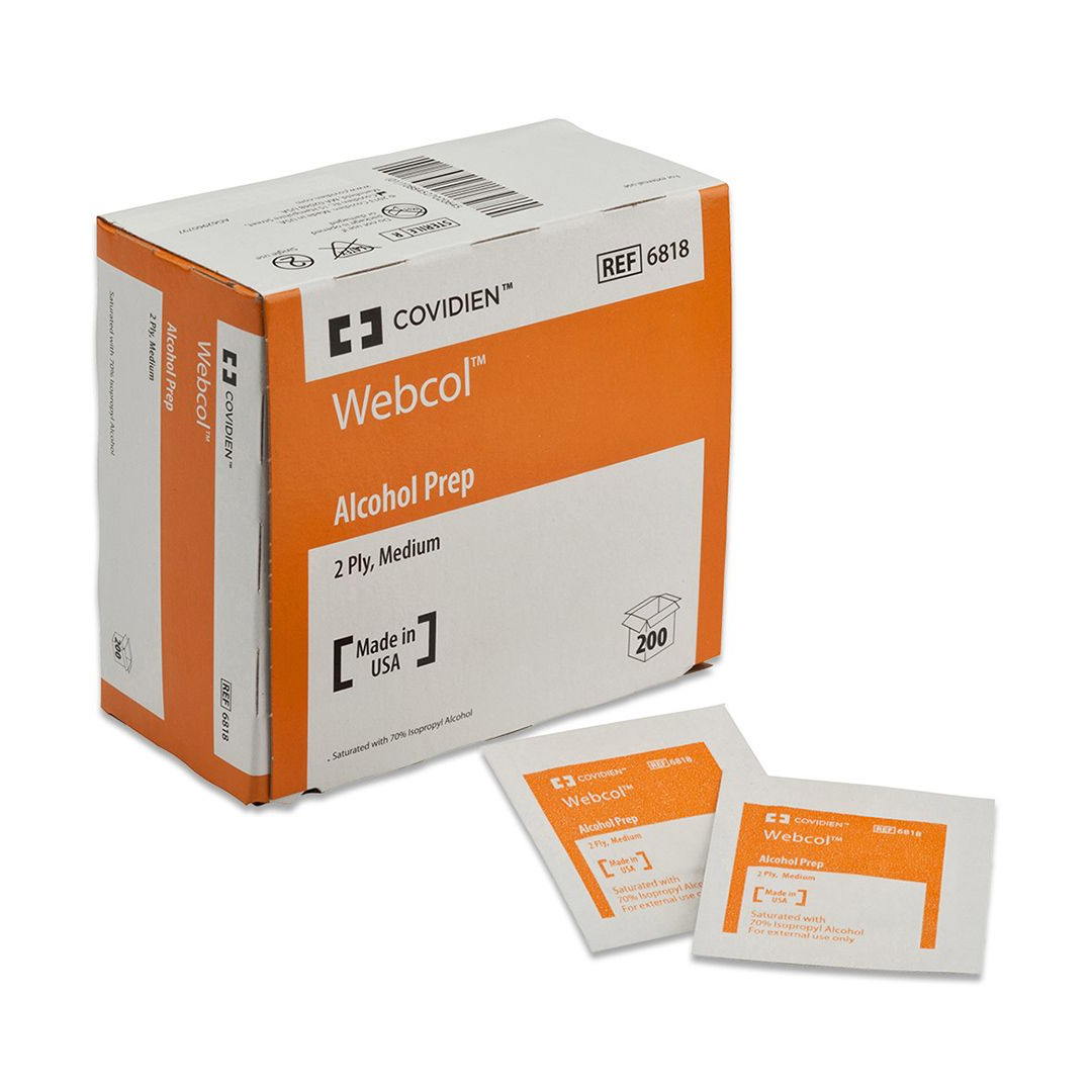 WEBCOL Alcohol Prep Pads Wipes