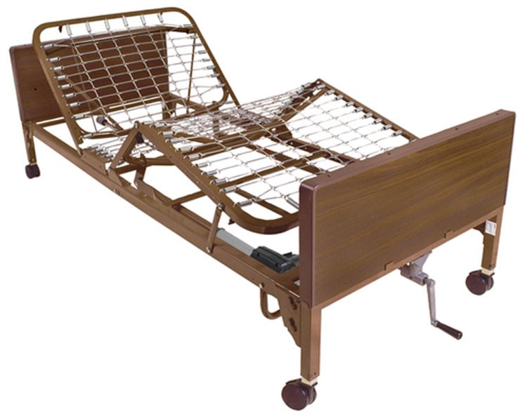 15004 Semi Electric Bed with Single Crank by Drive Medical