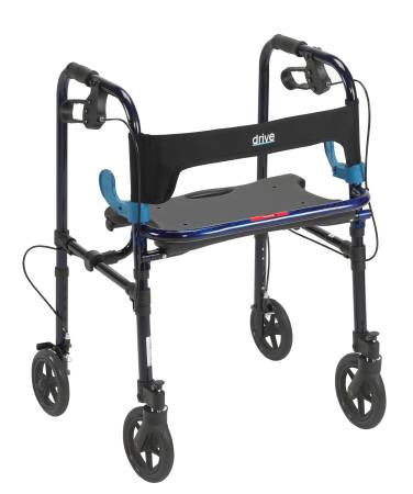 Clever-Lite Walker with Flip-Up Seat 23-27.5" (10243) - Lightweight Mobility Aid from Drive Medical