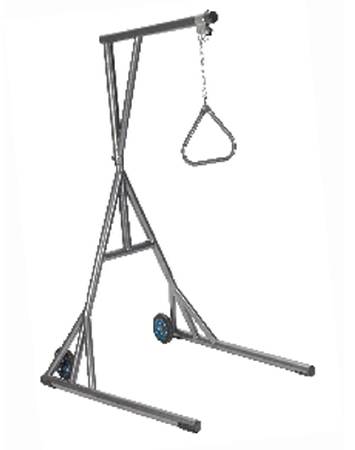Heavy Duty Silver Vein Trapeze with Base and Wheels