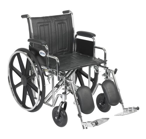 Sentra EC HEAVY DUTY Wheelchair with Various Arm Styles and Foot Rigging Options