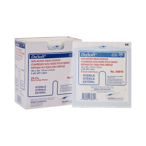 DuSoft 84916 IV Sponge 4x4 Inch 6 Ply - Sterile