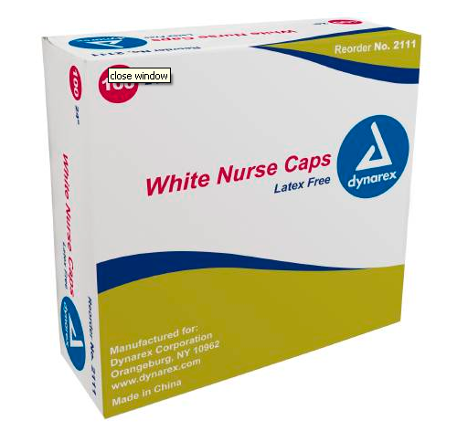 Dynarex White O.R. Surgery Hat