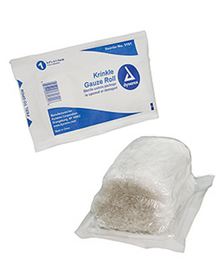 Dynarex 3161 Krinkle Gauze Roll 4inx4yds 6 Ply Sterile
