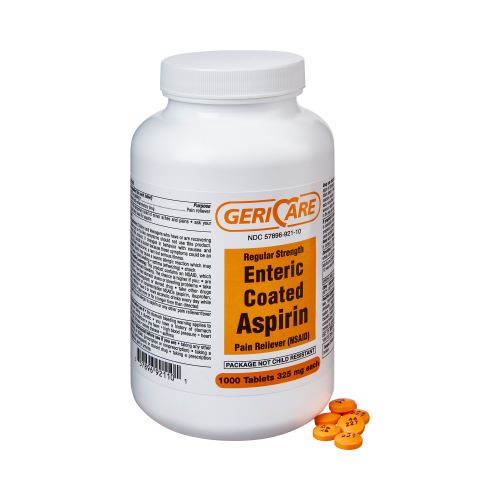 Enteric Coated Aspirin Pain Relief by Geri-Care - 325 mg Strength