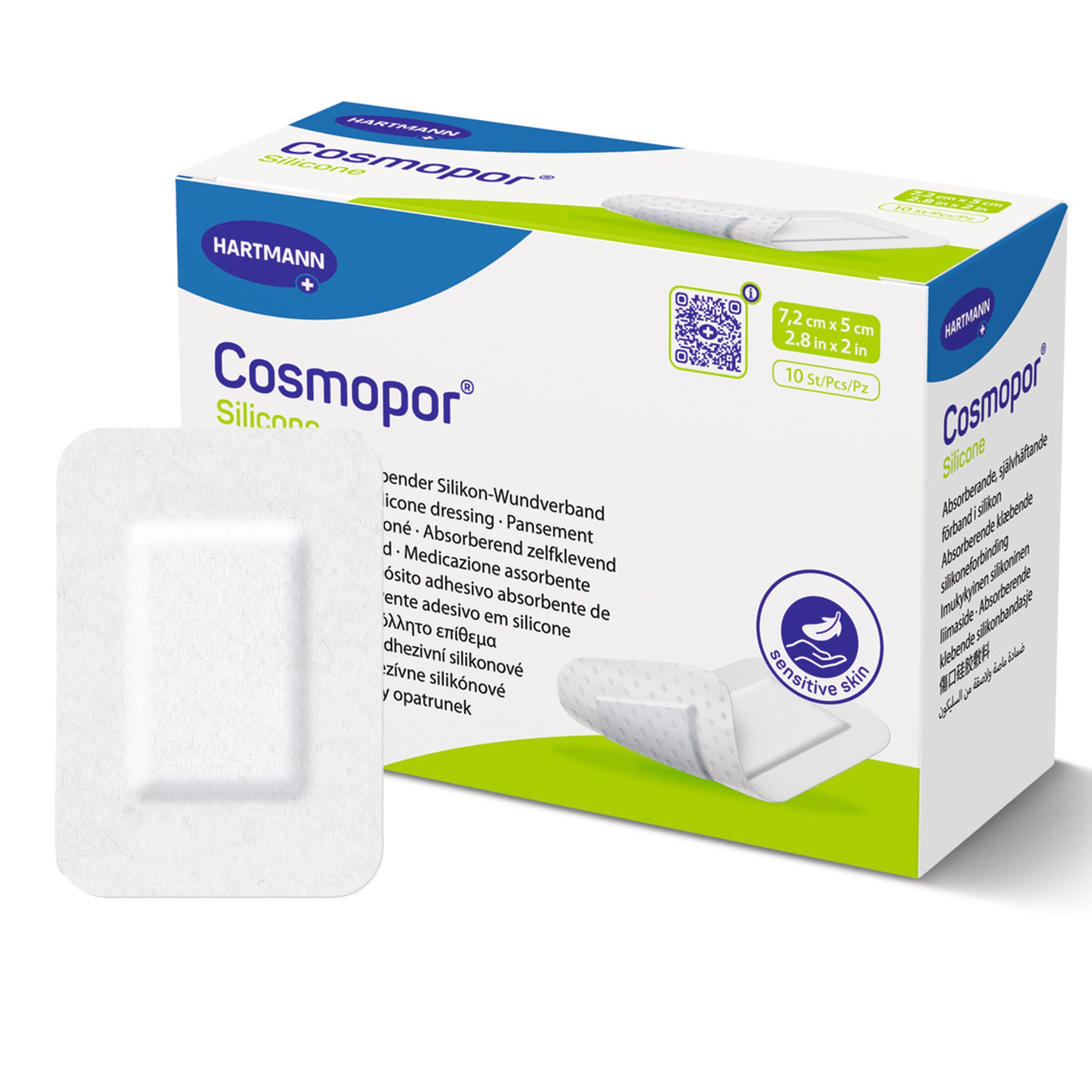 Hartmann Cosmopor Silicone Absorbent Island Dressing - Several Sizes