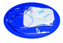 KENDALL Kenguard Urine Drainage Bag with Reflux Valve with Hook & Loop Hanger