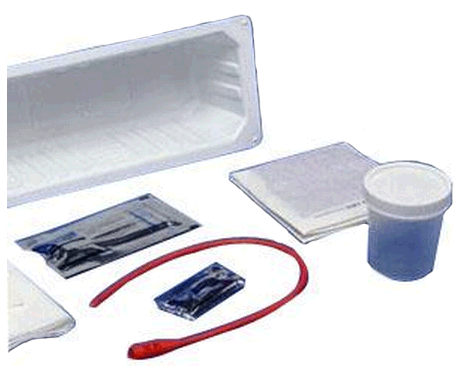 Kenguard Urethral Catheter Insertion Tray with 14 French Red Rubber Catheter