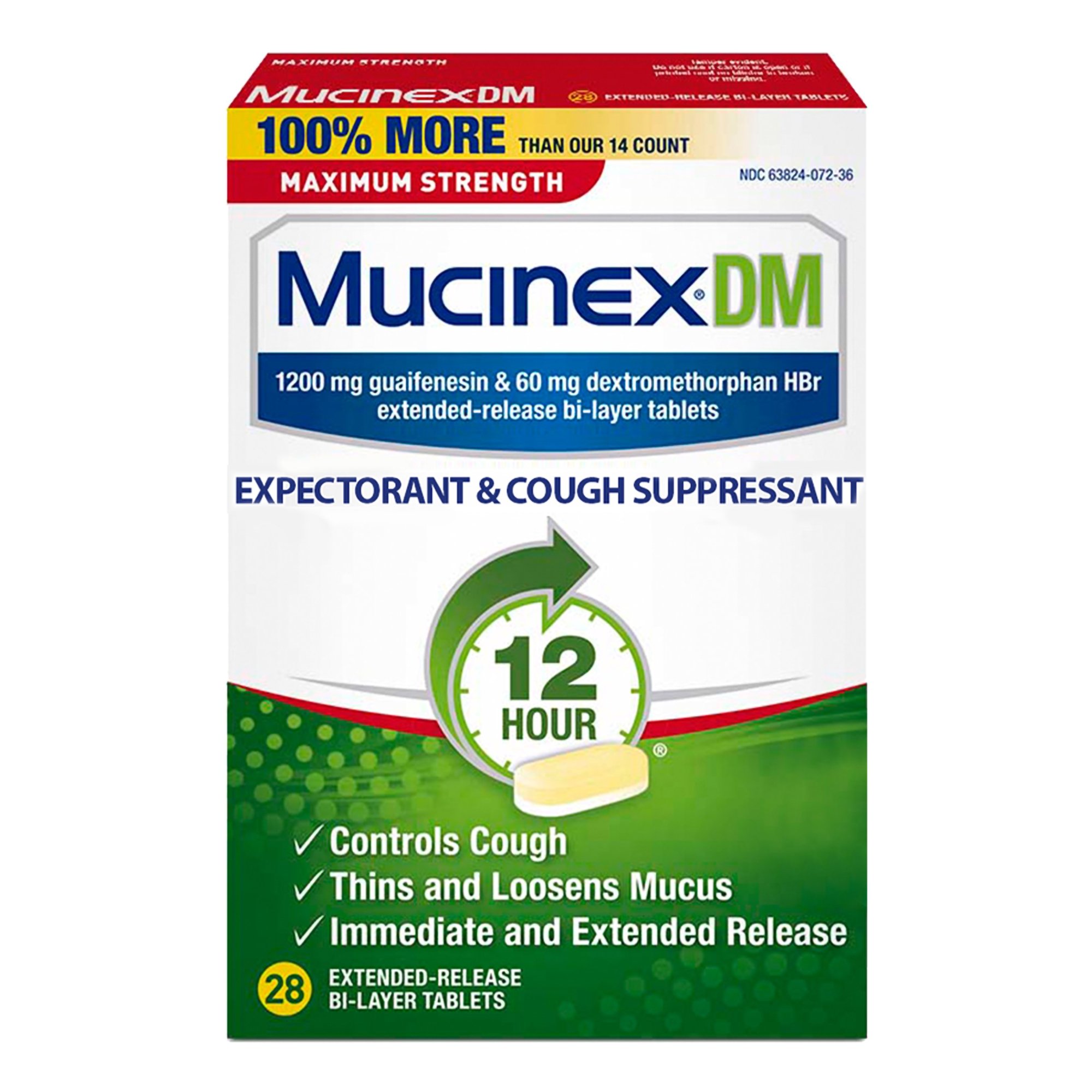 Mucinex DM Maximum Strength Extended-Release Bi-Layer Tablets