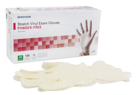 McKesson Stretch Powder Free Vinyl Exam Gloves  - NonSterile