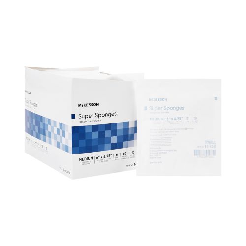 McKesson 16-4265 Super Sponges 6x6.75 - Sterile