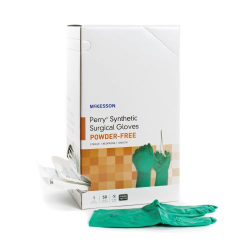 Perry Performance Plus Smooth Neoprene Surgical Gloves - Powder Free, Sterile
