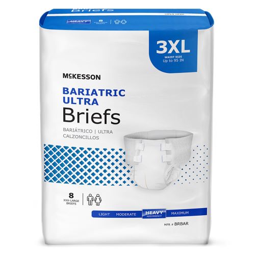 McKesson Ultra Plus Bariatric Briefs Heavy Absorbency - Soft and Comfortable for Unisex Use