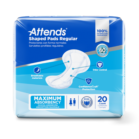 Attends Shaped Pads Regular