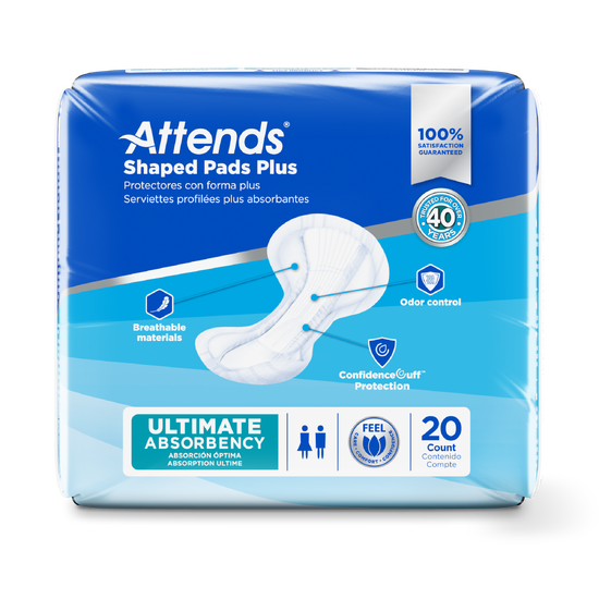 Attends Shaped Pads Plus