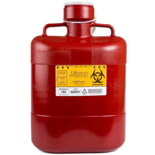 10 Quart Red Sharps Container 180