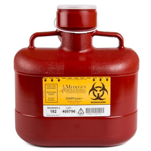 6.2 Quart Red Sharps Container 182