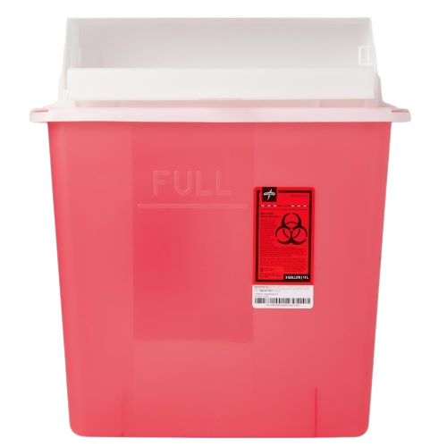 Medline 3-Gallon Biohazard Patient Room Sharps Container