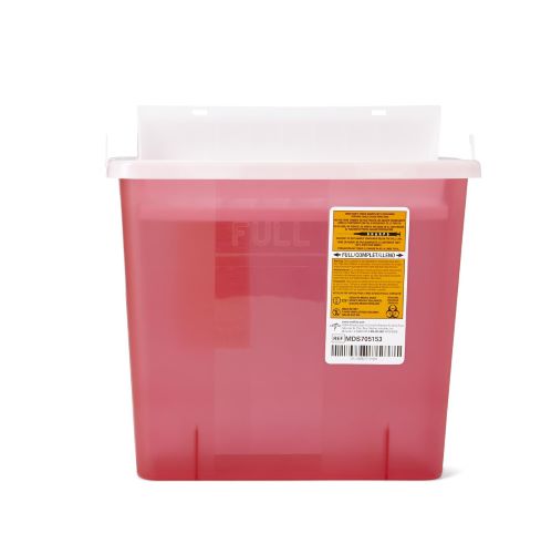 Medline 5-Quart Biohazard Patient Room Sharps Container
