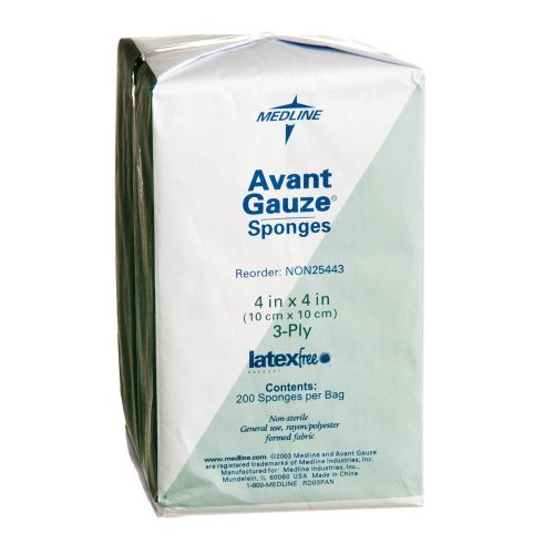 Avant NON25443 Gauze Sponges 4x4 Inch 3 Ply
