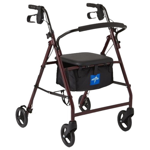 Medline Burgundy Rollator 6-Inch