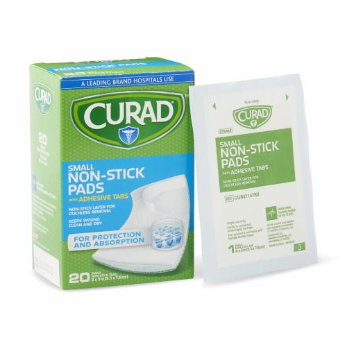 Medline CURAD Sterile Nonstick Pads with Adhesive Tabs