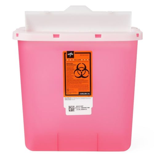 Medline 2-Gallon Biohazard Patient Room Sharps Container