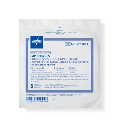 Sterile X-Ray Detectable Lap Sponges by Medline